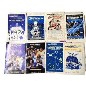 Intellivision Manuals Set of 8 For Video Games Manuals Only GA137